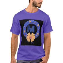 Benutzerdefinierte Monogram M Symbolinitialen Lila