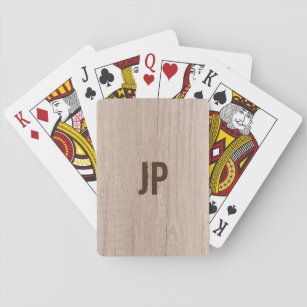 Benutzerdefinierte Monogram-Vorlage Moderne Elegan Spielkarten