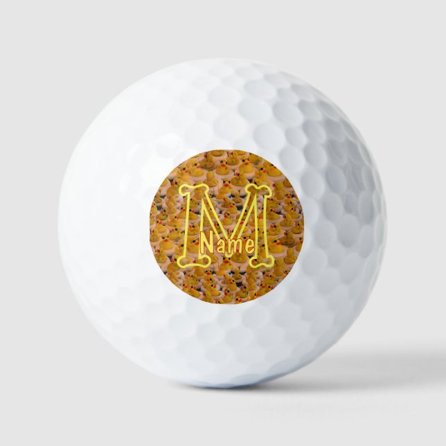 Benutzerdefinierte Monogramm Anfangsbuchstabe Name Golfball (Vorderseite)