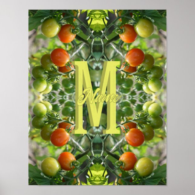 Benutzerdefinierte Monogramm Anfangsbuchstabe Name Poster (Vorne)