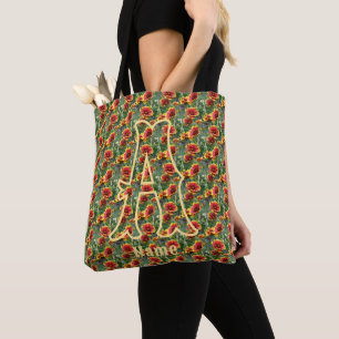 Benutzerdefinierte Monogramm Anfangsbuchstabe Name Tasche
