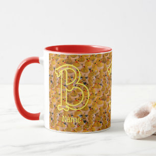 Benutzerdefinierte Monogramm Anfangsbuchstabe Name Tasse