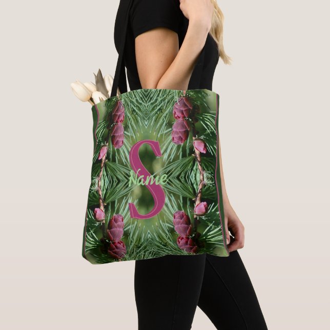 Benutzerdefinierte Monogramm Anfangsname Kiefernza Tasche (Von Nahem)