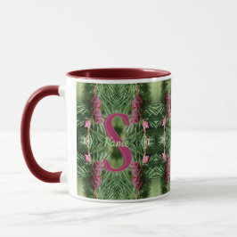 Benutzerdefinierte Monogramm Anfangsname Kiefernza Tasse