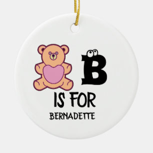Benutzerdefinierte Monogramm B ist für ein lustige Keramik Ornament