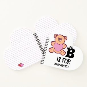 Benutzerdefinierte Monogramm B ist für ein lustige Notizbuch
