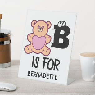 Benutzerdefinierte Monogramm B ist für ein lustige Sockelschild