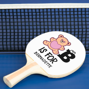 Benutzerdefinierte Monogramm B ist für ein lustige Tischtennis Schläger