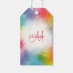 Benutzerdefinierte monogramm-farbige moderne Regen Geschenkanhänger