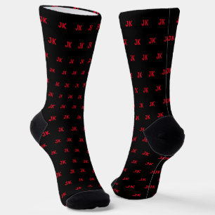 Benutzerdefinierte Monogramm-Farbsocken Socken