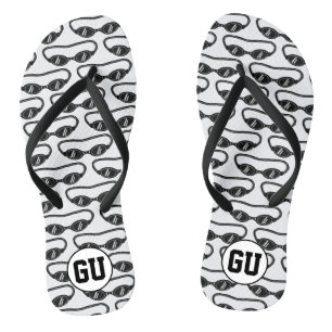 Benutzerdefinierte Monogramm-Flip-Flops mit Schwim Flip Flops