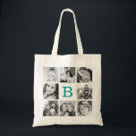 Benutzerdefinierte Monogramm-FotoCollage Tragetasche<br><div class="desc">Niedliche Personalisierte Tote Tasche mit Personalisierter Monogramm und einer quadratischen Collage von 8 Fotos, die an Ihre Initiale grenzt. Das wäre ein großartiges Geschenk für Familie, Freunde, Eltern und Großeltern! Klicken Sie auf Anpassen, um den Schriftart und die Farben von Monogrammen anzupassen und um ein eigenes, einzigartiges Design zu erstellen....</div>