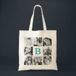 Benutzerdefinierte Monogramm-FotoCollage Tragetasche<br><div class="desc">Niedliche Personalisierte Tote Tasche mit Personalisierter Monogramm und einer quadratischen Collage von 8 Fotos, die an Ihre Initiale grenzt. Das wäre ein großartiges Geschenk für Familie, Freunde, Eltern und Großeltern! Klicken Sie auf Anpassen, um den Schriftart und die Farben von Monogrammen anzupassen und um ein eigenes, einzigartiges Design zu erstellen....</div>