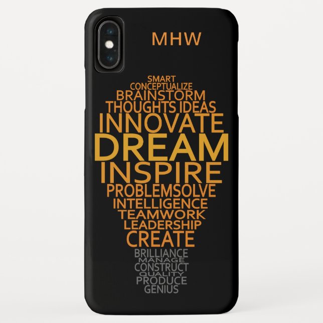 Benutzerdefinierte monogramm-Hüllen der Inspiratio Case-Mate iPhone Hülle (Rückseite)