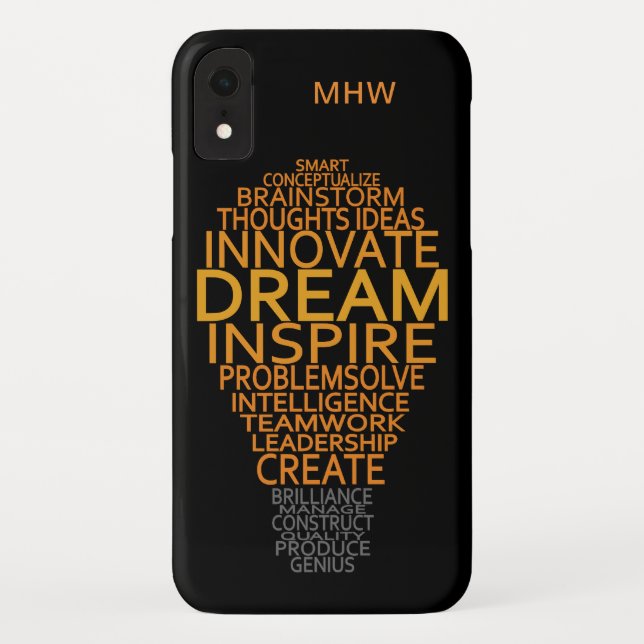 Benutzerdefinierte monogramm-Hüllen der Inspiratio Case-Mate iPhone Hülle (Rückseite)