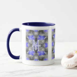 Benutzerdefinierte Monogramm-Initialen Name Floral Tasse