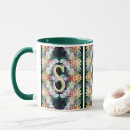 Benutzerdefinierte Monogramm-Initialen Name Pfings Tasse