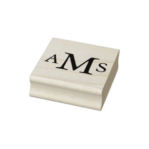 Benutzerdefinierte Monogramm-Initialen personalisi Gummistempel