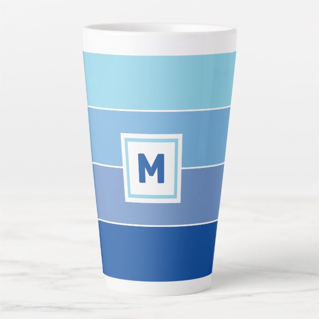Benutzerdefinierte Monogramm-Latte-Tasse Milchtasse (Vorderseite)