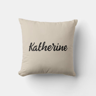 Benutzerdefinierte Monogramm Name Natürliche Linse Kissen