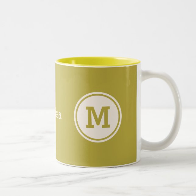 Benutzerdefinierte Monogramm-, Name- und Tasse (Rechts)