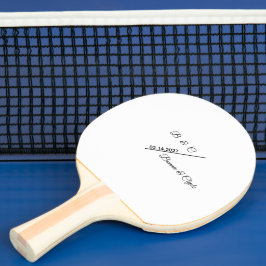 Benutzerdefinierte Monogramm-Namen Datum Stilvoll Tischtennis Schläger