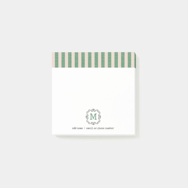 Benutzerdefinierte Monogramm Post-it® Notizen im R (Vorderseite)