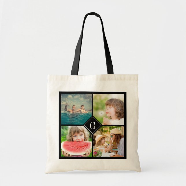 Benutzerdefinierte Monogramm-Produktfamilie - Foto Tragetasche (Vorne)
