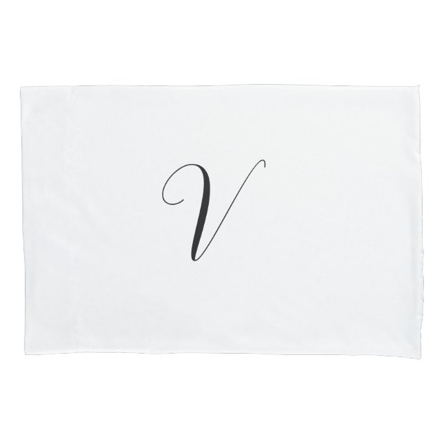 Benutzerdefinierte Monogramm-Schriftinitiale Kissenbezug (Vorderseite)