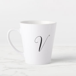 Benutzerdefinierte Monogramm-Schriftinitiale Milchtasse