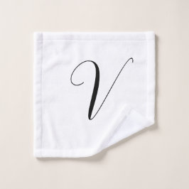 Benutzerdefinierte Monogramm-Schriftinitiale Waschlappen