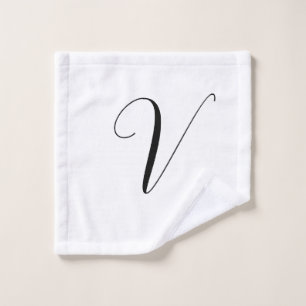 Benutzerdefinierte Monogramm-Schriftinitiale Waschlappen