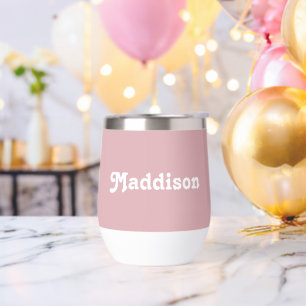 Benutzerdefinierte Monogramm, staubige rosa Retrot