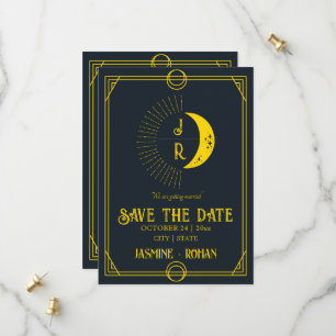 Benutzerdefinierte Monogramm Tarot-Karte Hochzeit Save The Date
