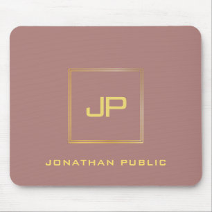 Benutzerdefinierte Monogramm-Vorlage Elegant Moder Mousepad