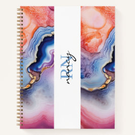 Benutzerdefinierte Monogrammblätter Notizbuch