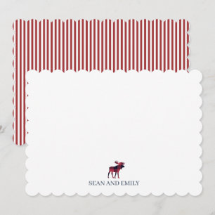 Benutzerdefinierte Moose Mountain Weihnachtsstatio Dankeskarte