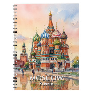 Benutzerdefinierte Moskau Russland Kathedrale Aqua Notizblock