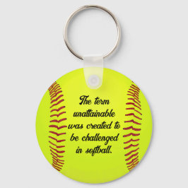 Benutzerdefinierte Motivierend Quotes-Softballteam Schlüsselanhänger