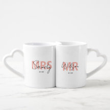 Benutzerdefinierte Mr und Mrs EST Namen Hochzeit