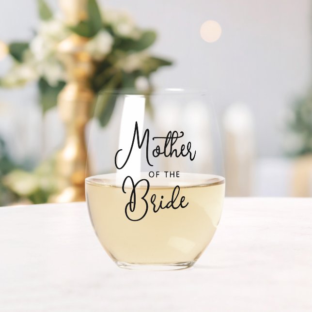 Benutzerdefinierte Mutter des Schriftartes "Bride  Weinglas Ohne Stiel (Insitu (Hochzeit))