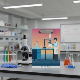 Benutzerdefinierte "My Lab Works" Wissenschaft & L Klemmbrett