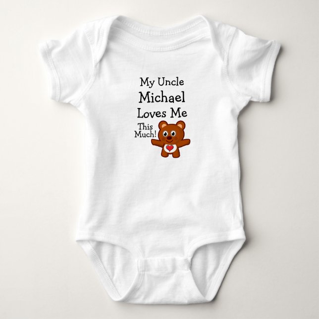 Benutzerdefinierte My Onkel(Your Name) Lieben Me S Baby Strampler (Vorderseite)