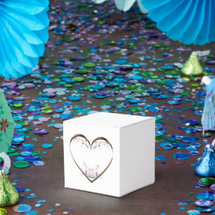 Benutzerdefinierte Nachricht Herz in Blume Geschenkschachtel