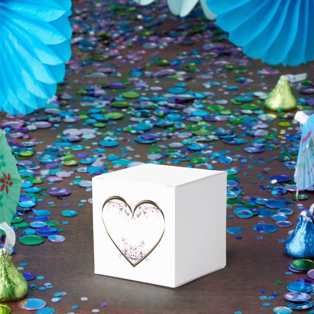 Benutzerdefinierte Nachricht Herz in Blume Geschenkschachtel (Party)