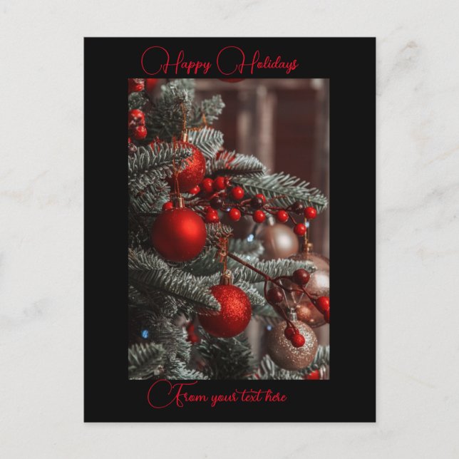 Benutzerdefinierte Nachricht Weihnachtspostkarte Postkarte (Vorderseite)