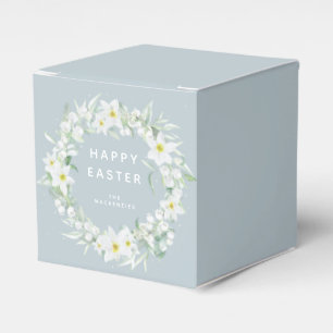 Benutzerdefinierte Nachricht Weiße Blumen Osterkra Geschenkschachtel