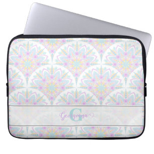 Benutzerdefinierte Name Art Deco Pastel Regenbogen Laptopschutzhülle