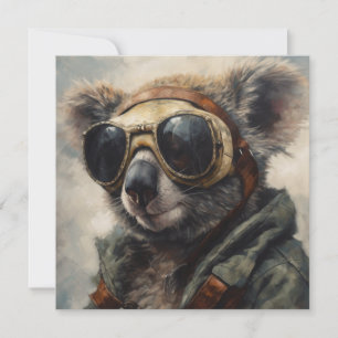 Benutzerdefinierte Name Aussie Pilot Koala Aviator