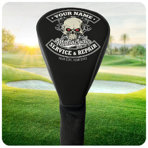 Benutzerdefinierte NAME Biker Mechaniker Totenkopf Golf Headcover